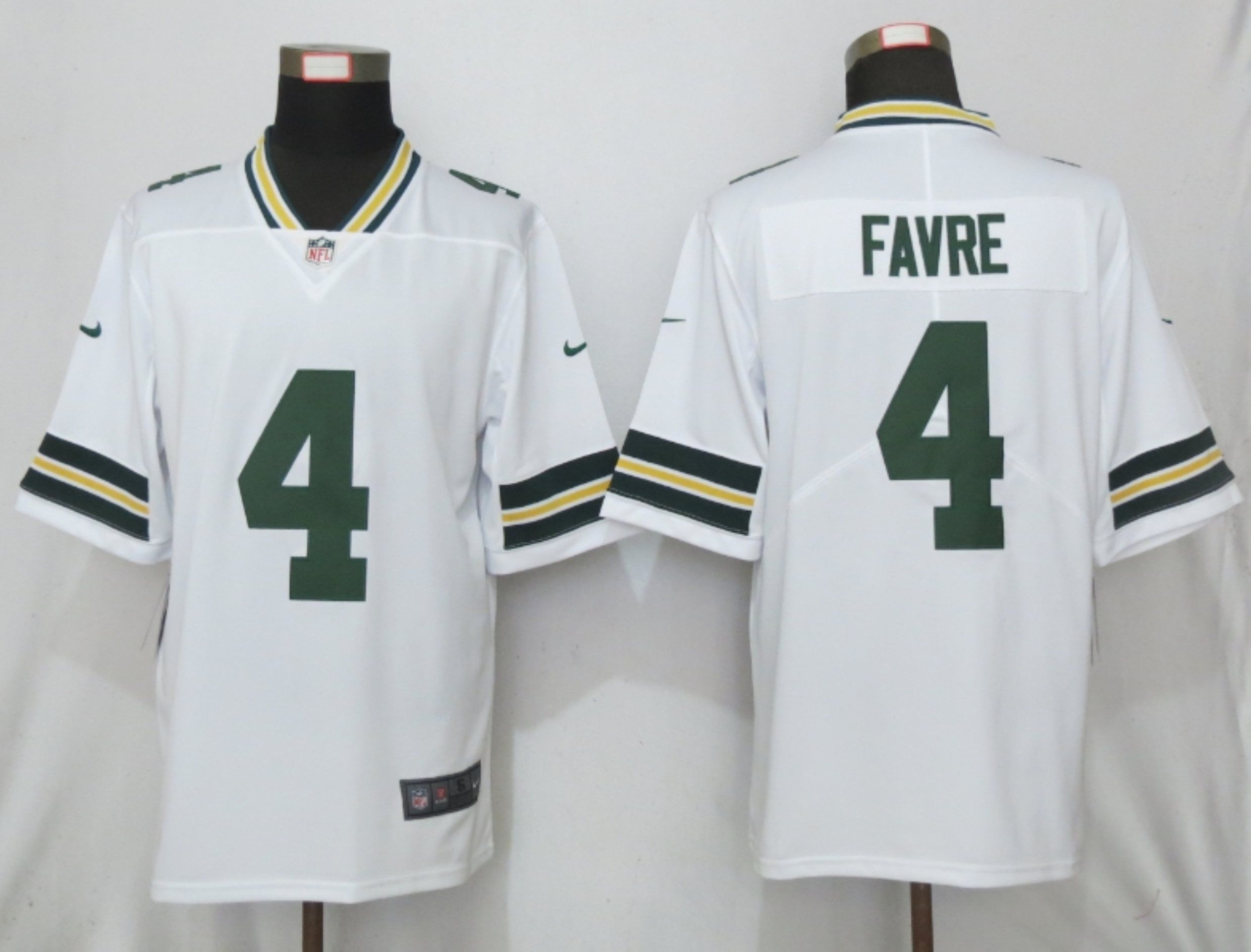 Men Green Bay Packers #4 Favre White Nike Vapor Untouchable Limited Playe NFL Jerseys